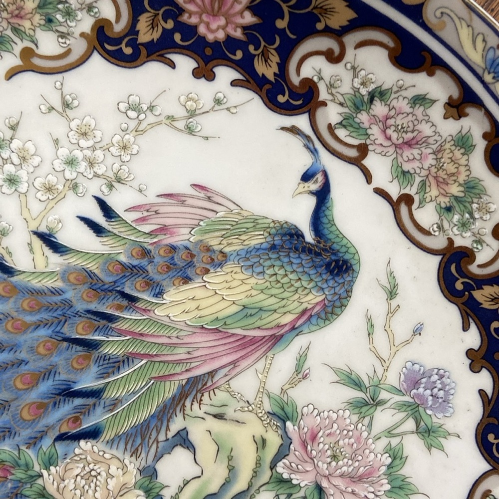 Vintage Imperial Peacock plate